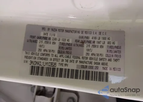 2020 Mazda Cx-30 Select Package from USA, damaged, VIN 3MVDMACL1LM103526